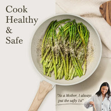 Carote 19 Pcs Nonstick Cookware Sets, Granite Pots and Pans Set Non Stick, White