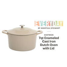 Martha Stewart Everyday Eastwick 7 Quart Enamel on Cast Iron Dutch Oven Taupe