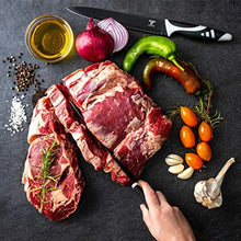 Moss & Stone Professional Kitchen Knife Chef Set, Small Knife Set With Block, Black Titanium Plated Kitchen Knife Set, Stainless Steel Scratch Resistant & Rust Proof Sharp Kitchen Knives.