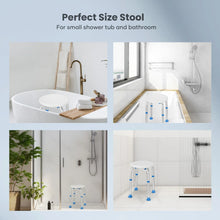 Naipo Shower Chair Bathtub Stool Seat w/ Anti-Slip Rubber, Adjustable Lightweight for Seniors, Disabled, Handicap, Tool-Free Assembly, Blue - Brands For Less USA