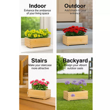 Timber Valley Brown Cedar Rectangle Planter for Indoor/Outdoor, 2pk.
