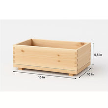 Timber Valley Brown Cedar Rectangle Planter for Indoor/Outdoor, 2pk.