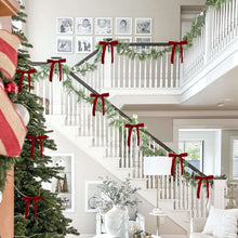 Red Velvet Christmas Bows – Set of 12 Premade Holiday Bows for Wreaths, Christmas Tree, Garland, Gift Wrapping, Indoor & Outdoor Decorations