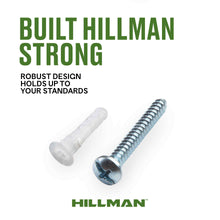 Hillman Caiman Multi-material Wall Anchors, #8-14, Nylon and Steel, 40 lb., White, 4 sets