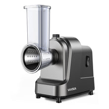 VAVSEA 5-in-1 Electric Cheese Grater, 400W Electric Cheese Shredder with 5 Stainless Blades, Salad Maker with One-Touch Control for Cheese, Vegetables and Fruits, Gifts for Christmas