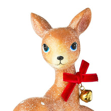 Sitting Deer with Bell Christmas Tabletop Decoration, Brown, 4.33", by Holiday Time