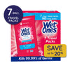 Wet Ones Antibacterial Hand Wipes Travel Pack - Fresh Scent, 7 pk./20 ct.