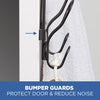 Mainstays SnugFit 6-Hook Over-the-Door Towel and Robe Rack, Black