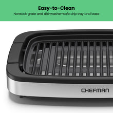 Chefman 6 Serving Electric Indoor Grill, w/ Temperature Control, Smokeless, Stainless Steel