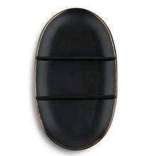 Thyme & Table Stoneware Divided Serving Platter, Onyx Collection
