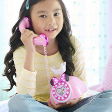 Disney Junior Minnie Mouse Ring Me Rotary Phone with Lights and Sounds, Interactive, Iridescent Pink, Baby and Toddler Toys