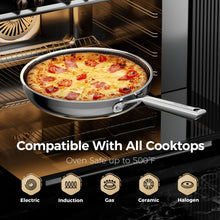 naturepan 3-Ply Hybrid Diamond-Titanium Ceramic Nonstick Frying Pan Set, 3-Piece (8,9.5” & 11”), Stainless Steel Pan, Dishwasher Safe & Oven Safe - Brands For Less USA