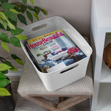 (3 pack) Mainstays Large White Plastic Storage Bin, 15.5 in x 11.4 in x 7 in