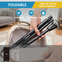 REHAND Adjustable Foldable Walking Cane for Seniors - Lightweight Heavy Duty Canes with Non-Slip Grip, Collapsible Design (Black) - Brands For Less USA