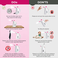 Riousery Handheld Garment Steamer 800W, Ergonomic Handle, Portable Steamer for Clothes, Bedding, and Travel, 7oz Water Tank