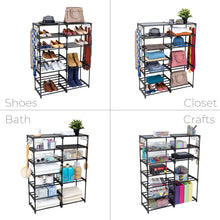 Mainstays Black 7-Tier Shoe Rack with Space-Saving Design, Holds 21 Pairs
