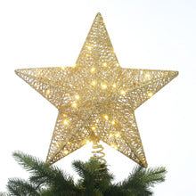 Gold Star LED Christmas Tree Topper, 15", by Holiday Time