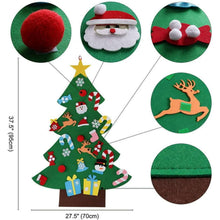 TETOU 3Ft DIY Felt Christmas Tree for Kids, Felt Xmas Tree Set with 26pcs Ornaments, Christmas Decorations Indoor Wall Hanging Kids Gift