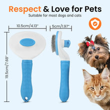 Jewyow Pet Grooming Brush - Deshedding Tool for Dogs & Cats, Short/Long Hair - Indoor Cat Brush for Shedding, Gentle Cleaning Comb for Puppies & Kittens