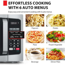 TOSHIBA 0.9 Cu Ft Microwave Oven, 6 Auto Menus, Mute Function, Child Lock, 900W, Stainless Steel