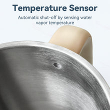 Auvaki 1.7L Electric Kettle, 1200W Stainless Steel Double Wall Water Boiler with Cool-Touch Handle & Auto Shut-off, Cream White