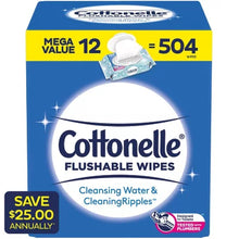 Cottonelle Flushable Wet Wipes, 12 Flip-Top Packs (42 Wipes/Pk., 12 Pk.) - Brands For Less USA