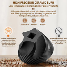 Hand Coffee Grinder, LHKLUK Adjustable Coffee Grinder, Textured ABS Body & Soda-Lime Glass, Ceramic Burr, Compact & Portable for Home/Outdoor/Cold Brew