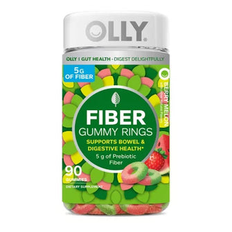 OLLY Fiber Gummy Rings 5G Prebiotic Fiber, Strawberry Watermelon (90 Ct.) - Brands For Less USA