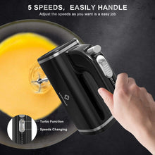 LINKChef Hand Mixer, 450W Turbo Electric Handheld Mixer, 5 Speed Electric Mixers for Kitchen (Black)