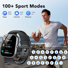 Smart Watch Fits for Android and iPhone, IP68 Waterproof Smartwatch for Women Men 100+ Sports Modes 1.91-inch Fitness Tracker, Smart Watch with Bluetooth Call(Answer/Make Calls), for Gift Black - Brands For Less USA