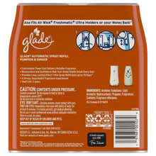 Glade® Automatic Spray Air Freshener Refill, Christmas Holiday Pumpkin & Ginger, 6.2oz., 2 Count - Brands For Less USA