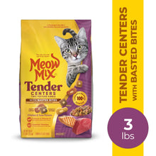 Alimento seco para gatos Meow Mix Tender Centers con bocaditos, sabores de pollo y atún, bolsa de 3 lb