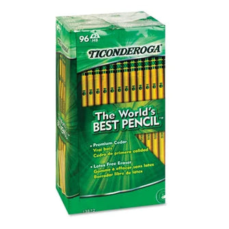 Ticonderoga Woodcase Pencil, HB #2, Yellow Barrel, 96Ct.