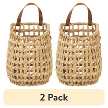 2pack-BetterHomes-GardensWaterHyacinthHangingBasketwithFauxLeatherStrap-_1 - Brands For Less USA