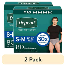 2pack-DependFreshProtectionIncontinenceUnderwearforMen-AdultDiapers-SM-80Coun12-_1 - Brands For Less USA