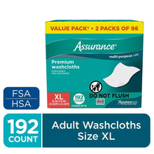 2pack_AssuranceDisposableandPre-MoistenedPremiumExtraLargeWashclothsforAdults_192Count12 - Brands For Less USA