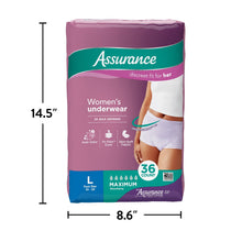 2pack_AssuranceWomen_sIncontinenceandPostpartumUnderwear_L_MaximumAbsorbency_36Count - Brands For Less USA