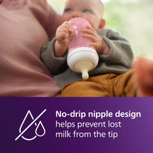 (2 pack) Philips Avent Natural Baby Bottles, Medium Flow, 9oz, Pink, 3-Pack, SCY903/13