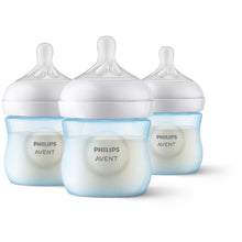 (2 pack) Philips Avent Natural Baby Bottle with Natural Response Nipple, Blue, 4oz, 3pk, SCY900/23