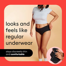 (2 pack) Thinx for All Women's Comfort Brief Leakproof Period Underwear Black