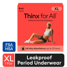 (2 pack) Thinx for All Women's Comfort Brief Leakproof Period Underwear Black