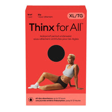 (2 pack) Thinx for All Women's Comfort Brief Leakproof Period Underwear Black