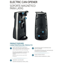 Mainstays Can Opener and Knife Sharpener, Bottle Opener with Removable Cutting Lever Black