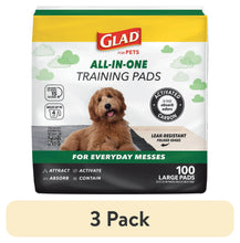 Glad Activated Charcoal Leak-Resistant Training Pads for Dogs, 23in x 23in, 100 Count