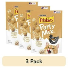 Purina Friskies Party Mix Gravy-licious, Cat Treats, Chicken & Gravy, 6 oz Bag