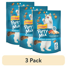 Purina Friskies Party Mix Seafood Lovers Crunch, Cat Treats, Scallop, Lobster, & Shrimp, 6 oz Bag