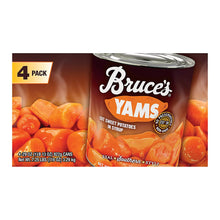 Batatas cortadas Bruce's Cut Yams en almíbar, paquete de 4/29 oz.