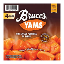 Batatas cortadas Bruce's Cut Yams en almíbar, paquete de 4/29 oz.