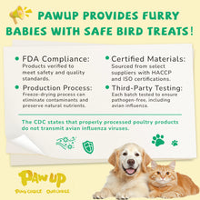 Premios liofilizados de hígado de pollo PAWUP para perros y gatos, un solo ingrediente, sin cereales ni aditivos, ricos en proteínas para entrenamiento, 127 g