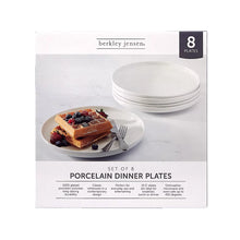 Platos llanos de porcelana Berkley Jensen de 26,7 cm (10,5"), paquete de 8 - Blancos